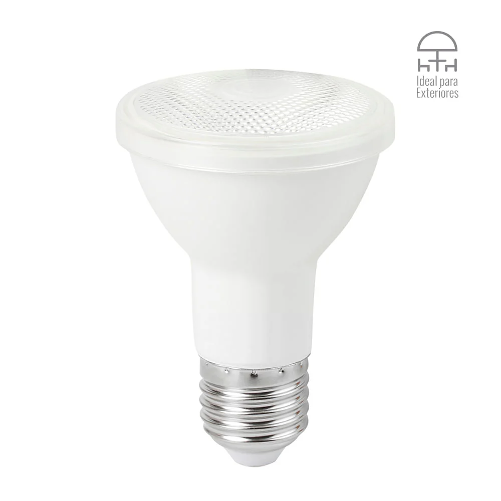 Foco LED PAR20, 9 W, Luz Suave Cálida, Base E27, IP65, No atenuable
