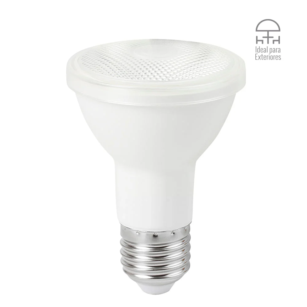 Foco LED PAR20, 9 W, Luz de Día, Base E27, IP65, No atenuable