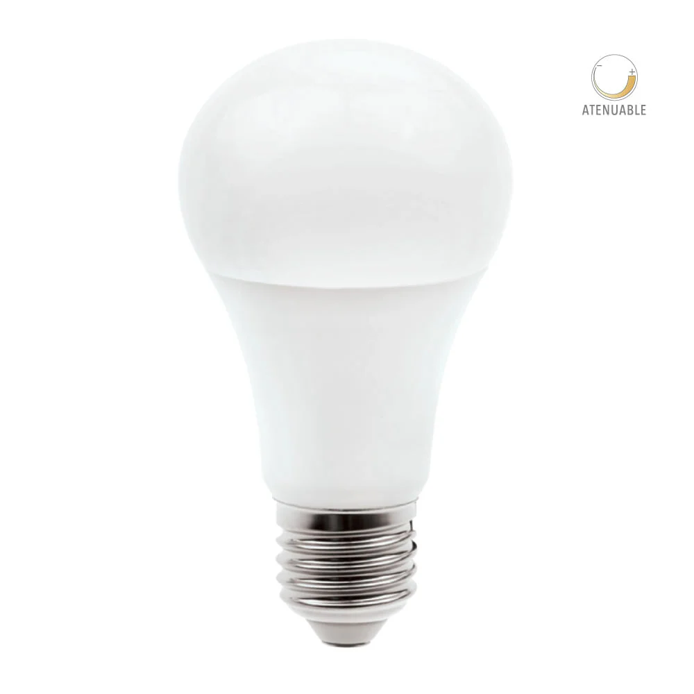 Foco LED A19, 10 W, Luz Blanca Neutra, Base E27, Atenuable