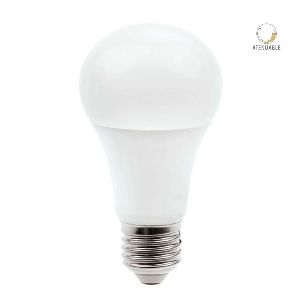 Foco LED A19, 10 W, Luz de Día, Base E27, Atenuable