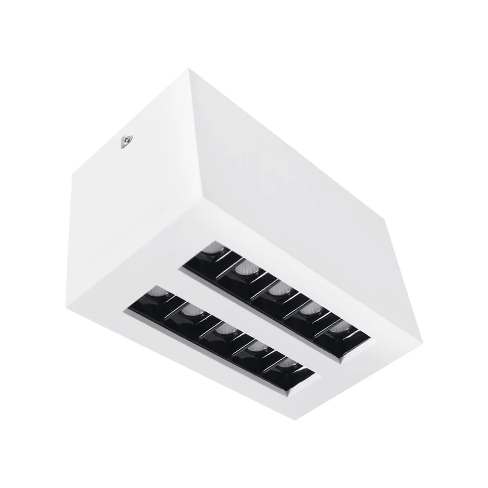 Spot LED de interior, 16 W, Luz suave cálida, Dirigible, Sobreponer