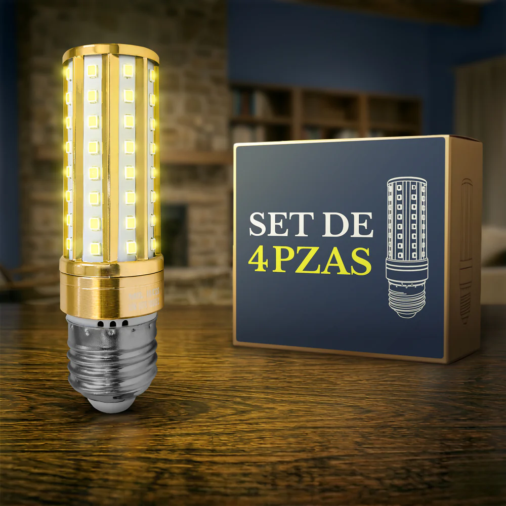Set de 4 Focos LED tipo E27 de 12W STAR 3CCT