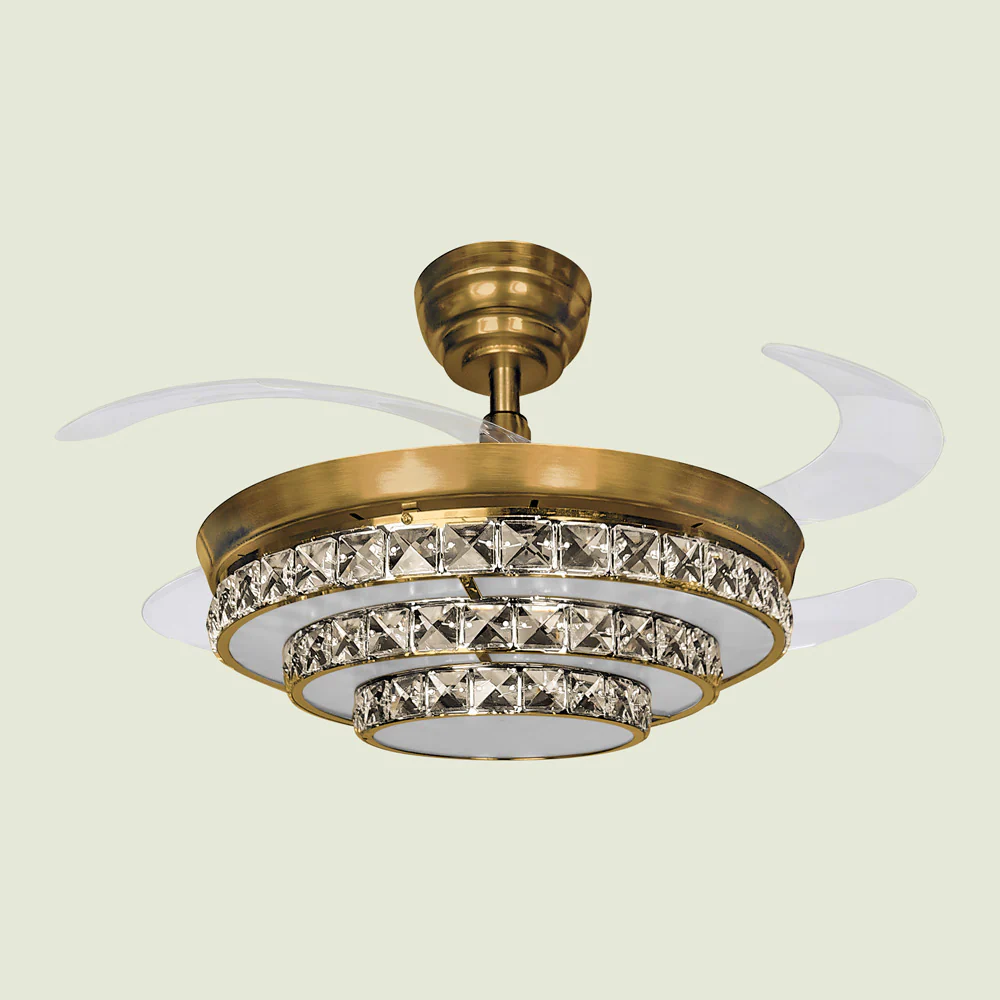 VENTILADOR DE TECHO HARLOW DORADO 72W CCT