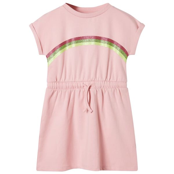 Vestido infantil con cordón rosa claro 128 Rosa 128 (7-8 años)
