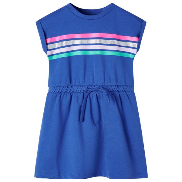 Vestido infantil con cordón azul cobalto 116 116 (5-6 años)