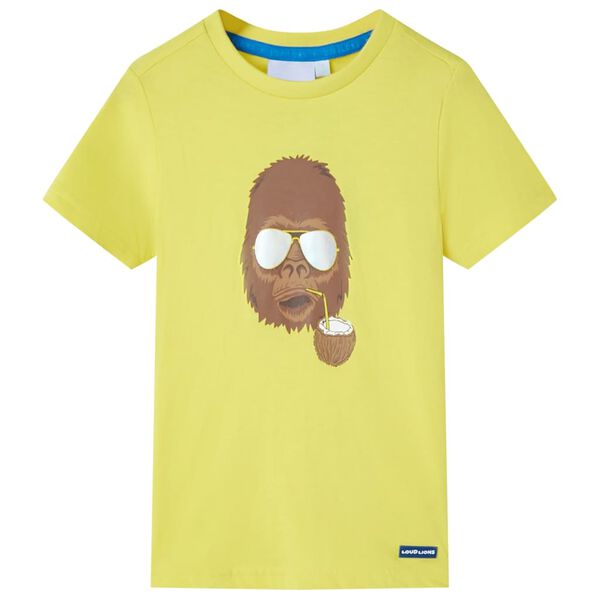 Camiseta de manga corta infantil amarillo 140 Amarillo 140 (9-10 años)