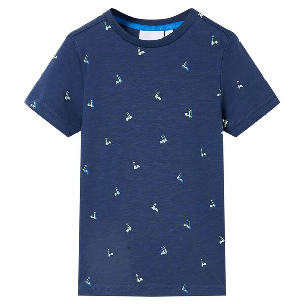 Camiseta de niños azul oscuro 128 Azul oscuro 128 (7-8 años)