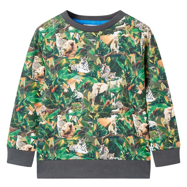 Sudadera infantil azul petróleo claro 116 116 (5-6 años)
