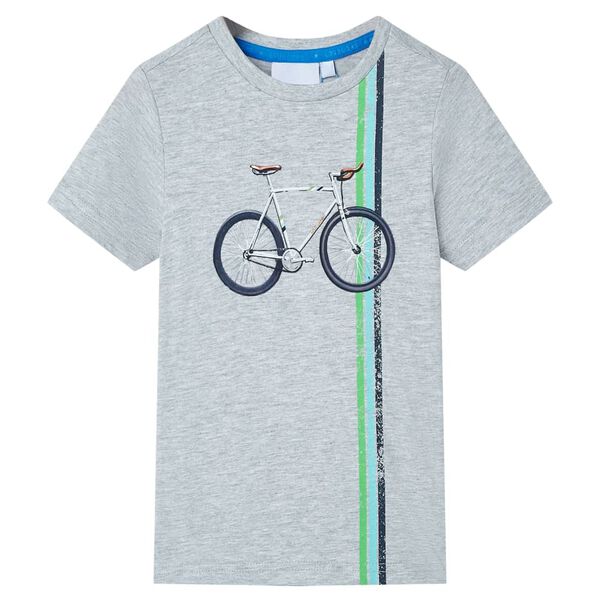 Camiseta de manga corta infantil gris 140 Gris 140 (9-10 años)