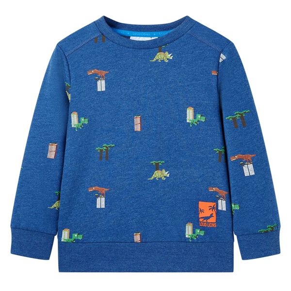 Sudadera infantil azul oscuro mélange 140 140 (9-10 años)