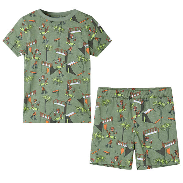 Pijama de manga corta infantil caqui claro 116 12511