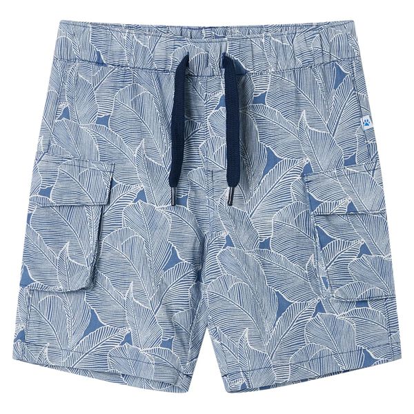Pantalones cortos infantiles con cordón azul oscuro 104 12600