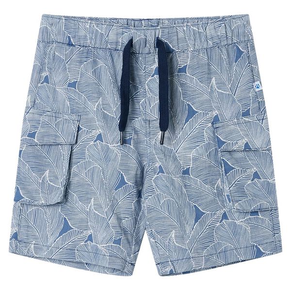 Pantalones cortos infantiles con cordón azul oscuro 116 12601
