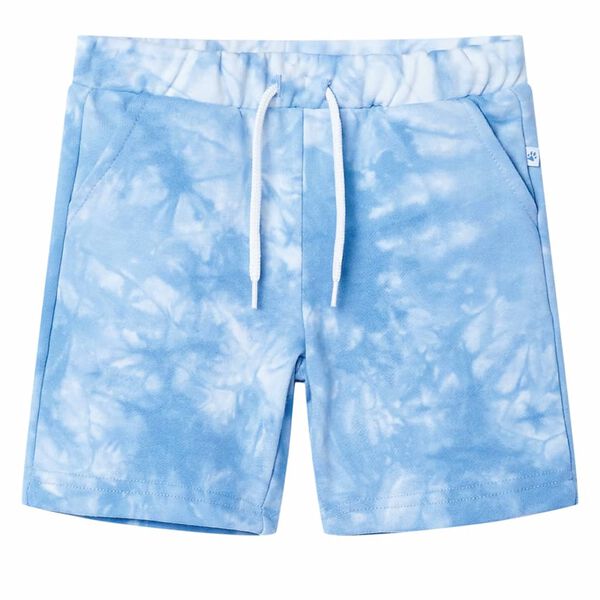 Pantalones cortos infantiles con cordón azul suave 128 128 (7-8 años)