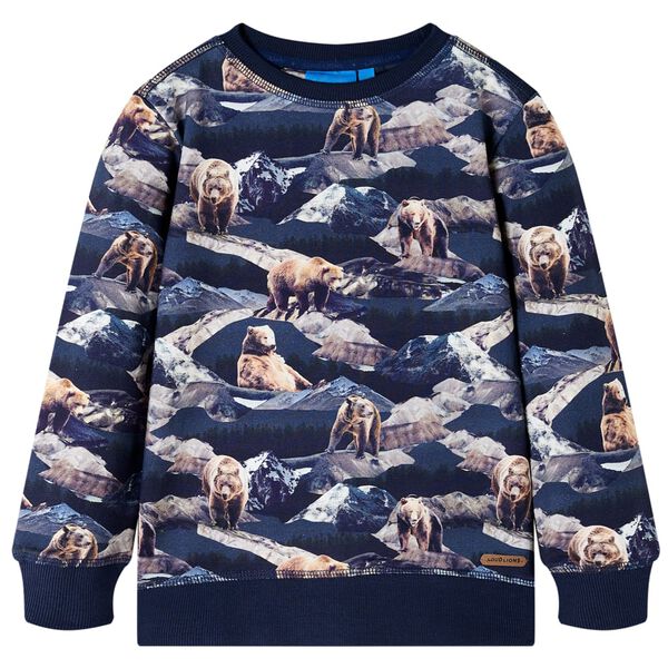 Sudadera infantil azul marino 140 140 (9-10 años)
