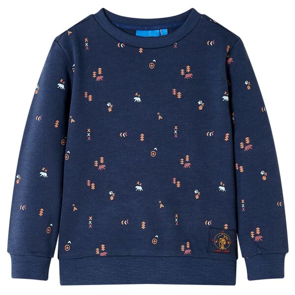 Sudadera infantil azul marino mélange 92 92 (1,5 – 2 años)