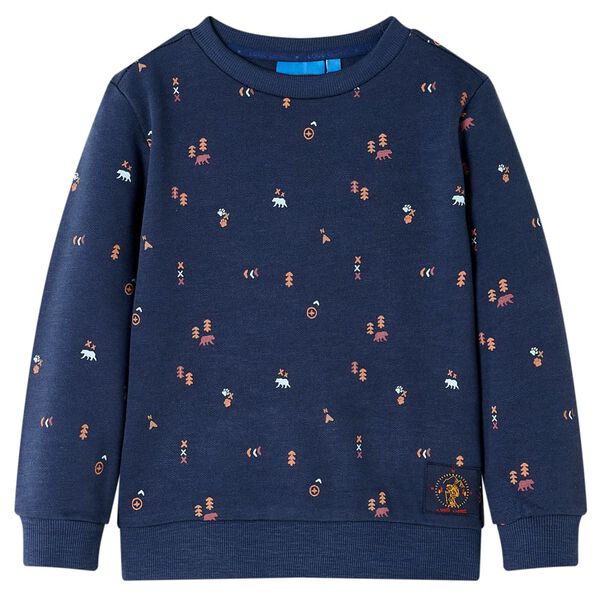 Sudadera infantil azul marino mélange 104 104 (3-4 años)