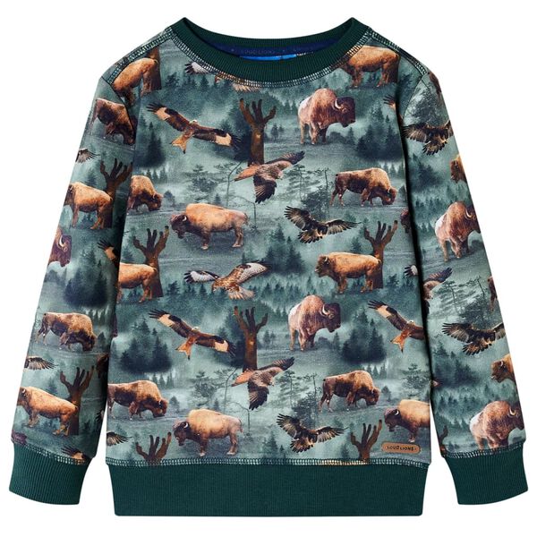 Sudadera infantil verde oscuro 92 92 (1,5 – 2 años)