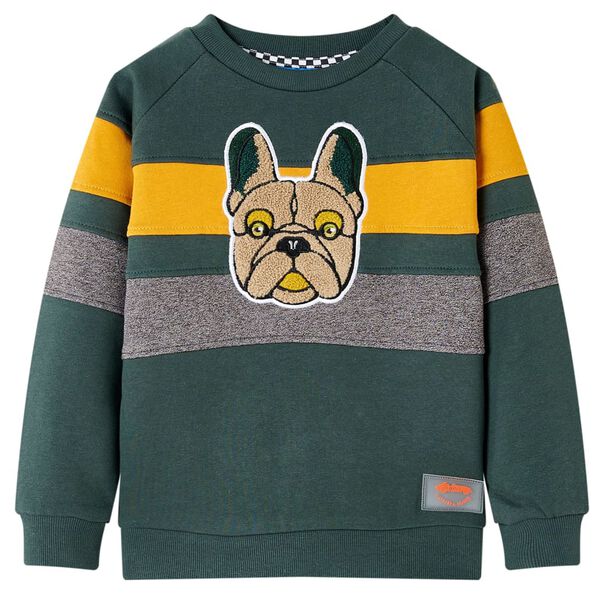 Sudadera infantil verde oscuro 104 13090