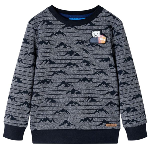 Sudadera infantil azul marino mélange 128 13152