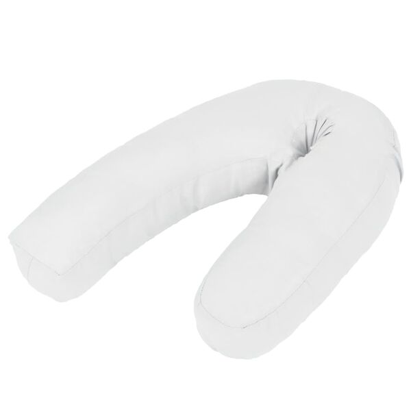 Almohada de embarazo con forma de J 54x(36-43) cm blanca Blanco