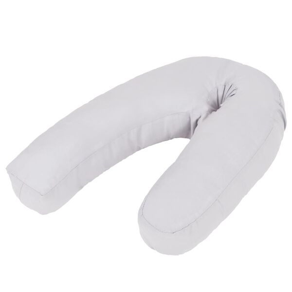 Almohada de embarazo con forma de J 54x(36-43) cm gris Gris