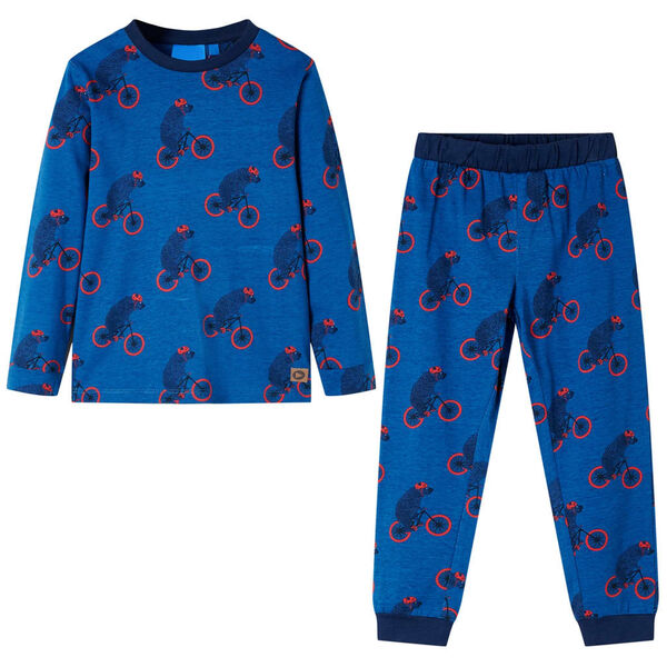 Pijama infantil de manga larga petróleo 140 140 (9-10 años)