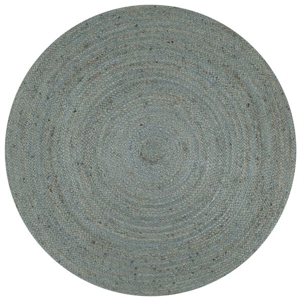 Alfombra de yute tejida a mano redonda verde oliva 90 cm Verde oliva 90 cm