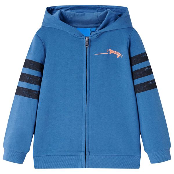 Sudadera infantil con capucha azul 128 128 (7-8 años)