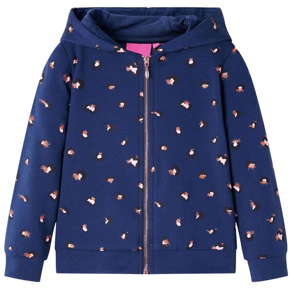 Sudadera infantil con capucha azul marino 128 13567
