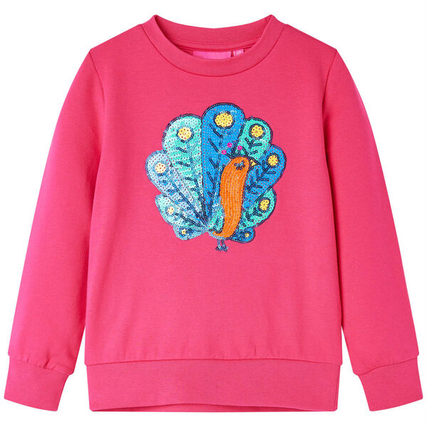Sudadera infantil rosa chillón 140 Rosa 13608