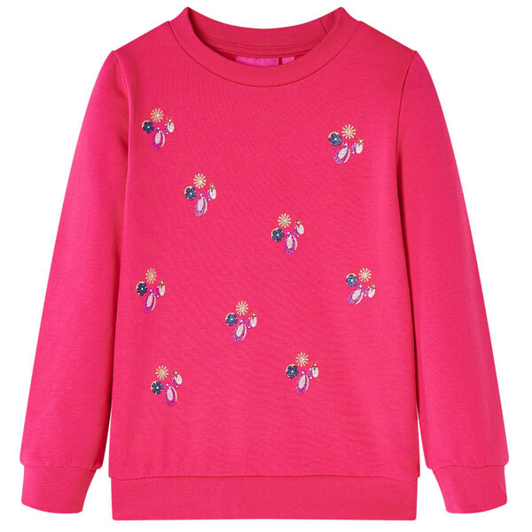 Sudadera infantil rosa chillón 128 Rosa 13752