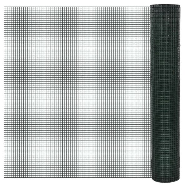 Alambrada de gallinero acero recubrimiento PVC gris 25×05 m