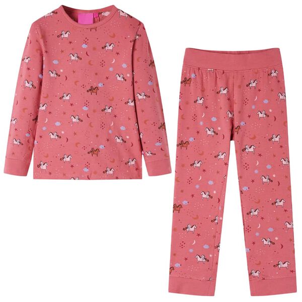 Pijama infantil de manga larga rosa 104 104 (3-4 años)