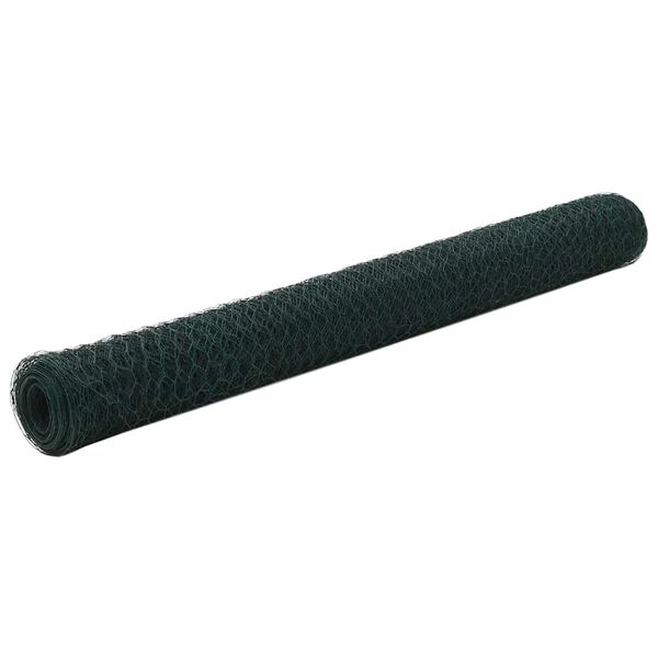 Alambrada de gallinero acero revestimiento PVC verde 25×12 m Verde 1.2 m