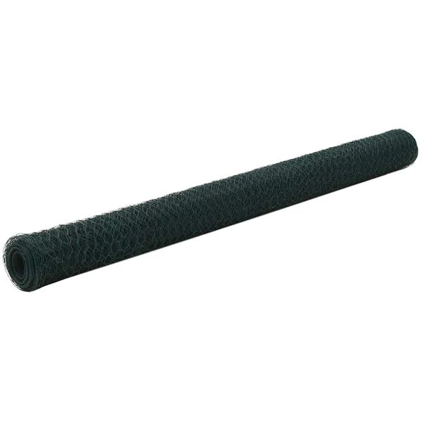 Alambrada de gallinero acero revestimiento PVC verde 25×15 m Verde 143270