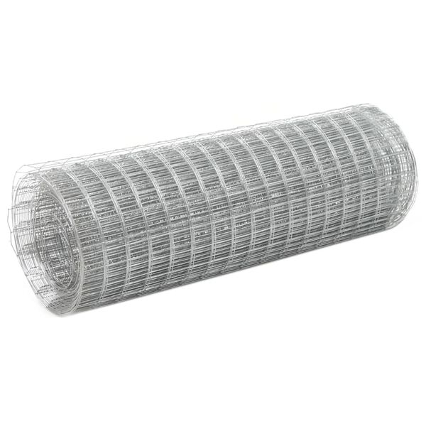 Alambrada de gallinero acero galvanizado plateada 25×05 m Plateado 25 x 0.5 m 12 x 12 mm