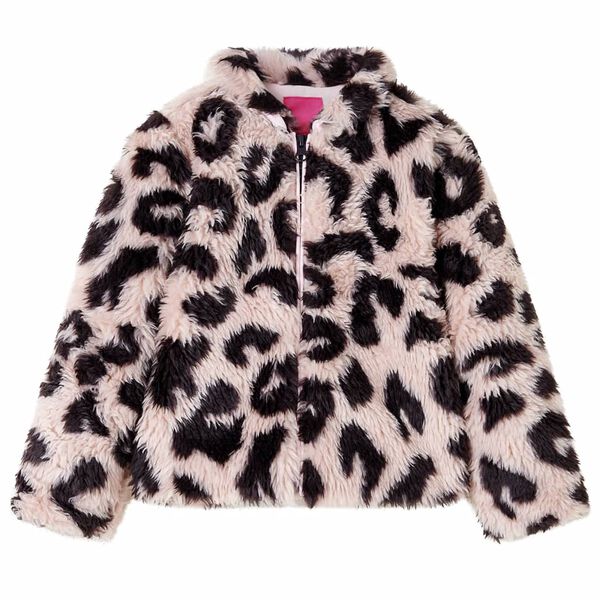 Abrigo infantil pelo sintético rosa claro 92 92 (1,5 – 2 años)