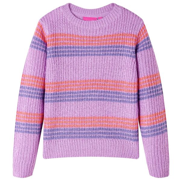 Jersey de punto infantil con rayas color lila y rosa 92 92 (1,5 – 2 años)