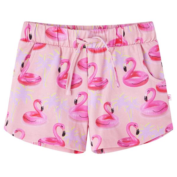 Pantalones cortos infantiles con cordón rosa claro 92 92 (1,5 – 2 años)