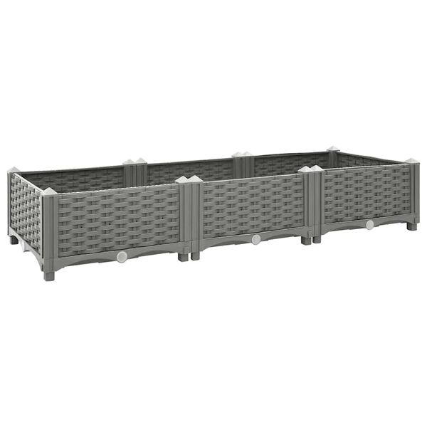 Arriate polipropileno 120x40x23 cm Gris claro 120 x 40 x 23 cm