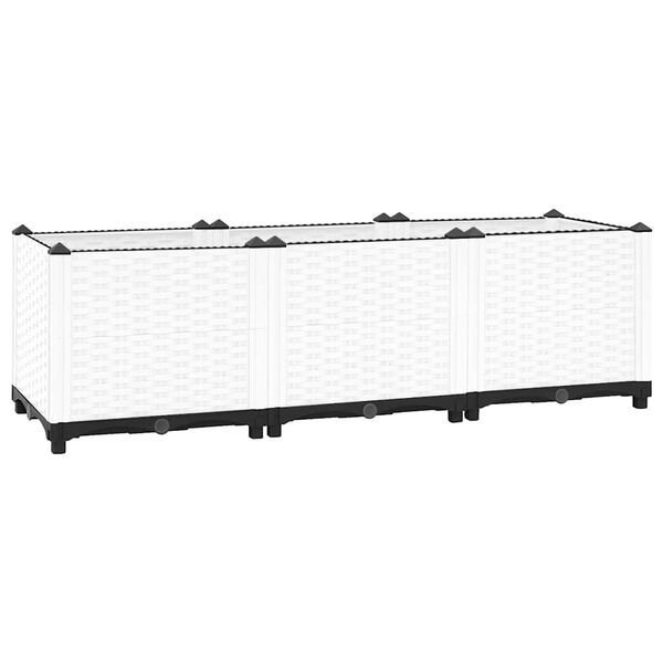 Arriate polipropileno 120x40x38 cm Blanco 120 x 40 x 38 cm