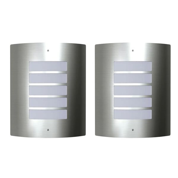 2 Apliques de exterior lámparas de pared de acero inoxidable