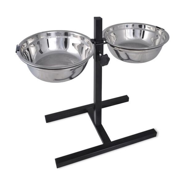 Soporte De Alimentación Ajustable Mascota 2X4.1L Tazón Inoxidable 4.1 l