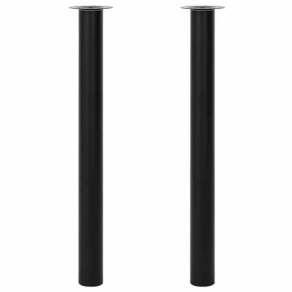 2x Patas de mesa telescópicas negro 710 mm-1100 mm Negro