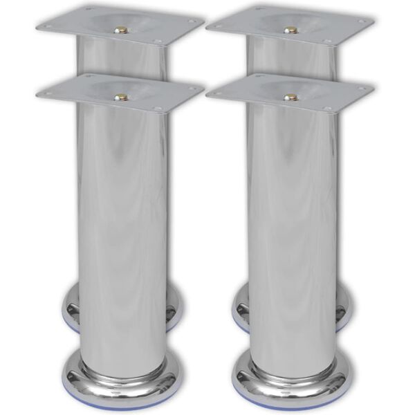 4x Patas de sofá redondas cromadas 180 mm 180 mm