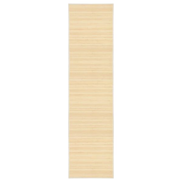 Alfombra de bambú color natural 80×300 cm Marrón claro 80 x 300 cm