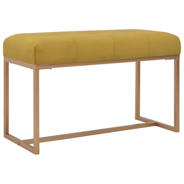 Banco 80 cm terciopelo mostaza Mostaza 80 cm