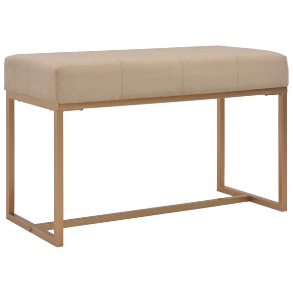 Banco 80 cm terciopelo beige Beige 80 cm