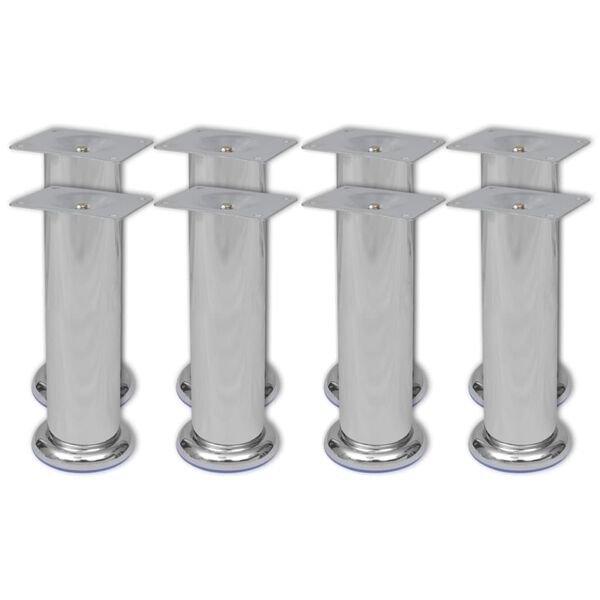 8x Patas de sofá redondas cromadas 180 mm 180 mm
